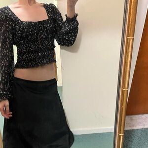 Free People Lolita Smocked Peasant Top